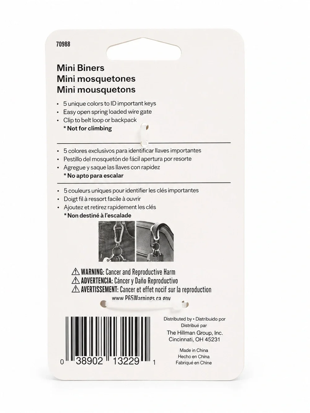 Tillman Mini Biners Keyrack Retails $20.00